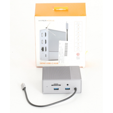 HyperDrive GEN2 Multiport-Hub Adapter Kartenlesegerät SD-Kartenleser UHD-fähig USB-C silber (241841)
