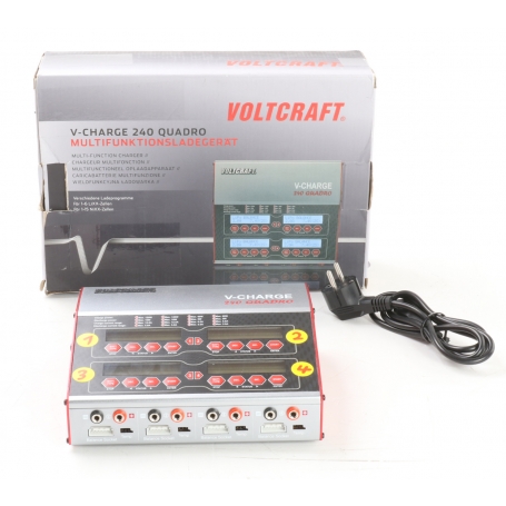 Voltcraft V-Charge 240 Modellbau-Multifunktionsladegerät Quadro 12V 230V 12A LiPo LiFePO LiIon LiHV NiCd NiMH (244669)