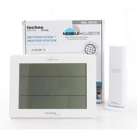 TechnoLine Mobile Alerts MA10410 Wetterstation Funk-Uhr Luftdruck Temperatur Luftfeuchte 868MHz weiß (244667)