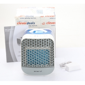 Emerio Mini Air Cooler Luftkühler Verdunstungskühler Ventilator mobiles Klimagerät 0,75 Liter 16x20x20cm weiß (248187)