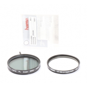 Hama Filterset 55 mm E-55: CPL Polfilter Linear + UV Filter (248405)