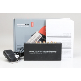 SpeaKa Professional SP-AE-H/6K HDMI Audio Extraktor Toslink 1920x1080p schwarz (250350)