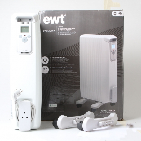 EWT Öko-Radiator EvoRad 15W, 1500W, Frostschutz, Weiß (377510) (251132)