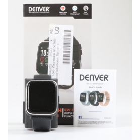 Denver SW-161 Smartwatch Fitness-Uhr Sportuhr Multi-Sport Herzfrequenz schwarz (251485)