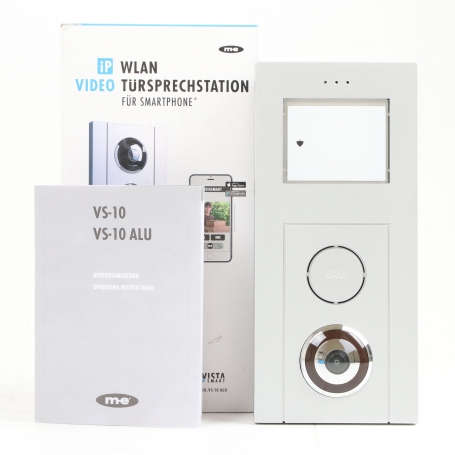 Vitasmart M-e modern-electronics VS 10A IP-Video-Türsprechanlage Video WLAN Außenstation 1 Familienhaus silber (252395)