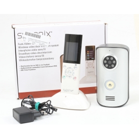 Sygonix SY-3396994 Funk Video-Türsprechanlage Türklingel Hausstation 2,4" LCD-Display 2,4GHz silber (252953)