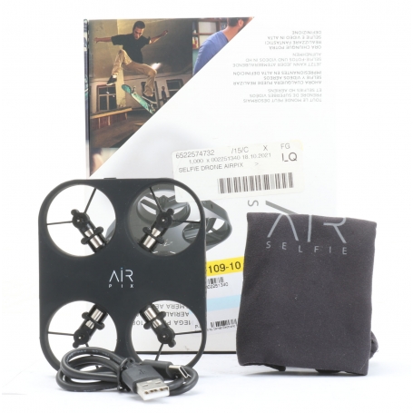 Airselfie Airpix Kamera Drohne Quadrocopter Kameraflug 12MP WiFi Flughöhe 18m schwarz Aluminium matt (253307)