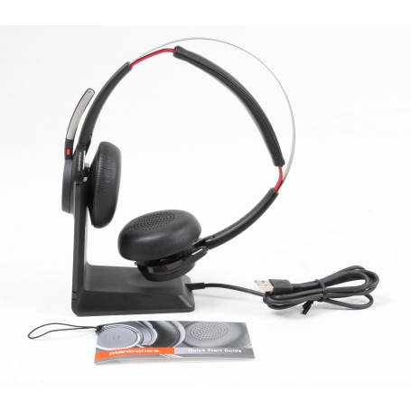 Plantronics Voyager Focus UC B825 On Ear Telefon-Headset Mikrofon Kopfhörer Call Bluetooth schnurlos schwarz (253265)