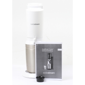 Sodastream Crystal Grundgerät Trinkwassersprudler 0,6 Liter Glaskaraffe CO2-Zylinder weiß (257604)