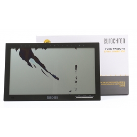 Eurochron EFWU Jumbo 100 Funk Wanduhr Küchenuhr digital mit Temperatur 37x23x3cm schwarz (259038)