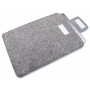 Hülle für Apple MacBook Air 13,6" (M2) Filz Wolle Tasche Case Cover Grau (259528)