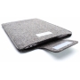 3er Pack Hülle f. Apple MacBook Air 13,6" (M2) Filz Wolle Tasche Cover Grau (259531)