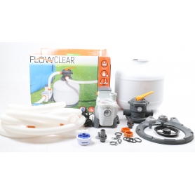 Bestway 58486 Flowclear Sandfilteranlage Filterpumpe Poolpumpe Poolfilter Zeitschaltuhr 11.355l/h 500 Watt (259510)