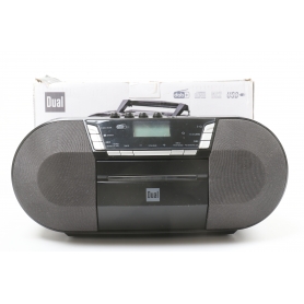 Dual DAB-P 200 Boombox Kassettenspieler Digitalradio CD MP3 DAB+ UKW-Radio USB AUX-IN schwarz (259590)