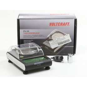 Voltcraft VC-11956750 PS-50 Taschenwaage Digitalwaage max. 50g Ablesbarkeit 0.001g batteriebetrieben über USB schwarz (260530)