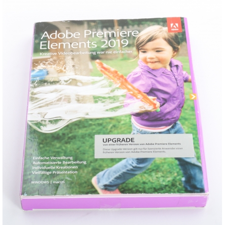 Adobe Premiere Elements 2019 Box-Pack Upgrade 1 Lizenz Windows Mac Bildbearbeitung Videobearbeitung (232447)