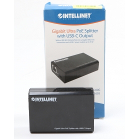 Intellinet Gigabit Ultra PoE Splitter 10/100/1000MBit/s IEEE 802.3bt USB schwarz (261609)