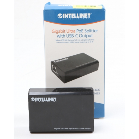 Intellinet Gigabit Ultra PoE Splitter 10/100/1000MBit/s IEEE 802.3bt USB schwarz (261609)