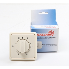 Wallair 20100249 Unterputz-Timer analog Tagesprogramm 30min 3680 Watt IP20 2-polig weiß (261615)