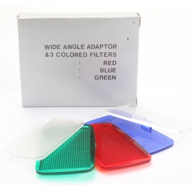 OEM Weitwinkel Adapter und 3 Farbfilter rot / blau / grün (262278)