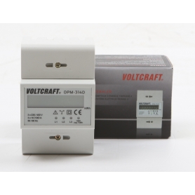 Voltcraft DPM-314D digitaler Drehstromzähler Stromzähler LC-Display 3x230/400V 0,04-100A IP54 weiß (262136)