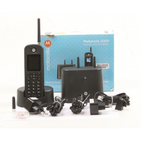Motorola O201 schnurloses DECT -Telefon Freisprechen Outdoor Farbdisplay analog schwarz (262478)