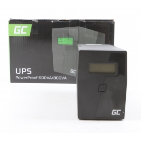Green Cell UPS01LCD Offline USV-Gerät Stromversorgung Notstromversorgung 360 Watt 600VA schwarz (262193)