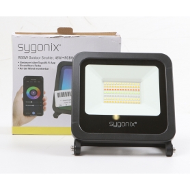Sygonix SY-4782322 LED-Außenstrahler 45 Watt Wi-Fi neutralweiß warmweiß RGB dimmbar schwarz (262477)