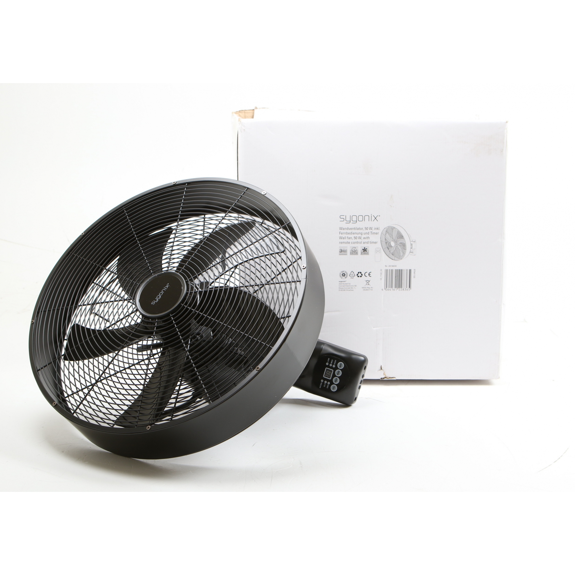 SYGONIX WANDVENTILATOR, 50 W INKL. FB U (262805)