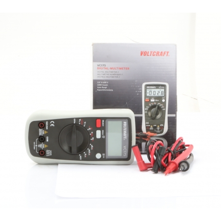 Voltcraft VC175 digitaler Hand-Multimeter Spannungsprüfer Messgerät Hold-Funktion CAT III 600V 4000 Counts (264255)