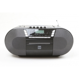 Dual DAB-P 200 Boombox Kassettenspieler Digitalradio CD MP3 DAB+ UKW-Radio USB AUX-IN schwarz (264490)