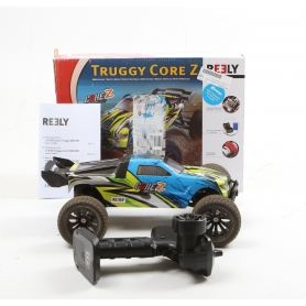 Reely RE-6720006 RC Einsteiger Modellauto Truggy Elektro Allradantrieb 4WD 1:10 XS 2,4GHz RtR blau grün (264496)