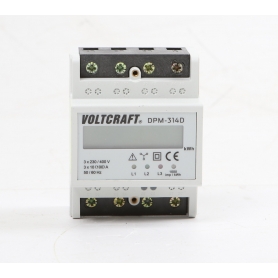 Voltcraft DPM-314D digitaler Drehstromzähler Stromzähler LC-Display 3x230/400V 0,04-100A IP54 weiß (264534)