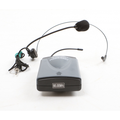 Omnitronic WAMS-65BT Headset Taschensender Funkmikrofon-Set Kopfbügelmikrofon schwarz (264592)