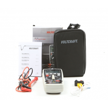 VOLTCRAFT MT-52 Hand-Digital-Multimeter Messgerät Temperatur Spannung Strom CAT III 600V grau (264599)