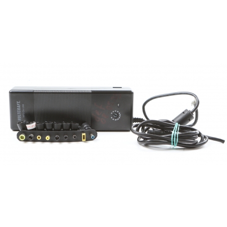 Voltcraft NPS-134 USB Notebook-Netzteil Ladegerät Kabel Ausgangsspannung regelbar 12-24V/DC 100-240V/AC 134,5W schwarz (264555)