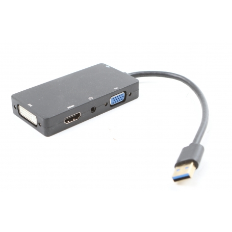 Renkforce RF-4755602 externe Grafikkarte USB 3.2 Gen 1 HDMI DVI VGA schwarz (264564)