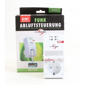 Protector AS-5120 Funk-Abluftsteuerung Fenster-Kontaktschalter Dunstabzug Lüftung Sender Empfänger 1800W weiß (265083)