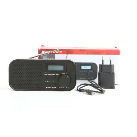 Caliber HPG318DAB Taschenradio Hörfunkgerät Radio DAB+ UKW AUX Weckfunktion wiederaufladbar schwarz (266002)