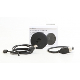 Renkforce Renkcast Streaming Mediaplayer Video Player 4K HDR AirPlay DLNA Miracast Amazon Alexa Google Home schwarz (266008)