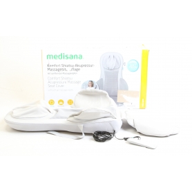 Medisana MCG 820 Shiatsu Massagesitzauflage Gel-Massageköpfe 40 Watt Nacken Rücken grau (266029)