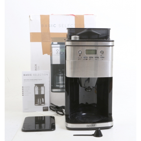 Beem Fresh-Aroma-Perfect Superior Filter-Kaffeemaschine, mit Mahlwerk, Glas, 1050W, 1,5L, edelstahl (03201) (252461)