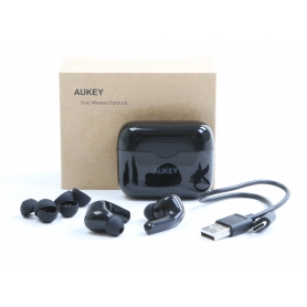 Aukey EP-T28 Handy In Ear Headset Kopfhörer Bluetooth Stereo Ladecase Touch-Steuerung wasserabweisend schwarz (266066)