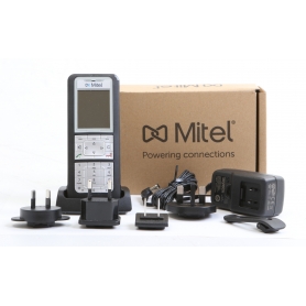 Mitel 632d V2 DECT Mobilteil Digitaltelefon Navigationstasten Freisprechen 200 Kontakte silber schwarz (266548)