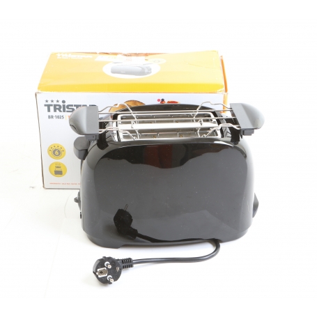 Tristar BR-1025 Toaster Brötchenaufsatz Auftaufunktion Aufwärmfunktion 800 Watt schwarz (266554)