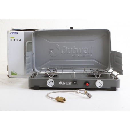 Outwell Olida Stove Gaskartuschenkocher Camping-Kocher 2 Kochstellen Edelstahl (266572)