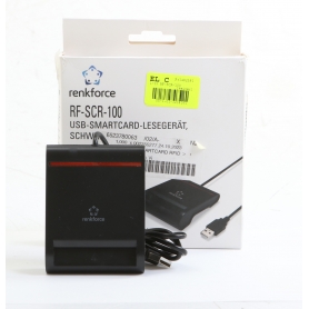 Renkforce RF-SCR-100 Chipkartenleser USB-Smartcard-Lesegerät Kartenleser Personalausweis schwarz (266061)