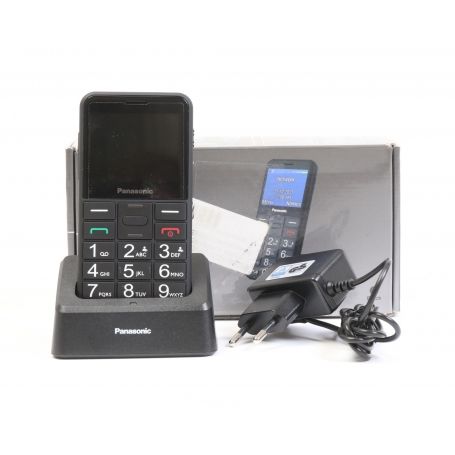Panasonic KX-TU155 2,3" Senioren-Handy Mobiltelefon 0,3MP Bluetooth SOS-Notfalltaste hörgerätekompatibel schwarz (268149)