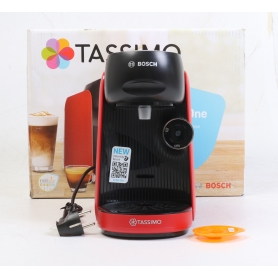 Bosch Tassimo Finesse TAS16B3 Kaffeemaschine Kapselmaschine 1400 Watt 0,7 Liter Cappuccino Espresso rot schwarz (268645)