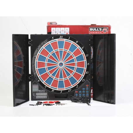 Bulls Cabinet Lightning E-Dart Dartscheibe Wurfspiel 8 Spieler LED Displays 131 Varianten elektronisch schwarz (268646)